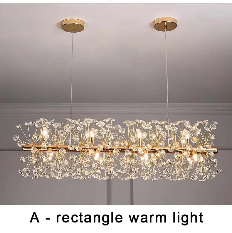 Modern Crystal Led Ceiling Pendant Lamps Home Decoration Hanging Light Fixture Dining Room Bedroom Living Room Chandelier Lustre