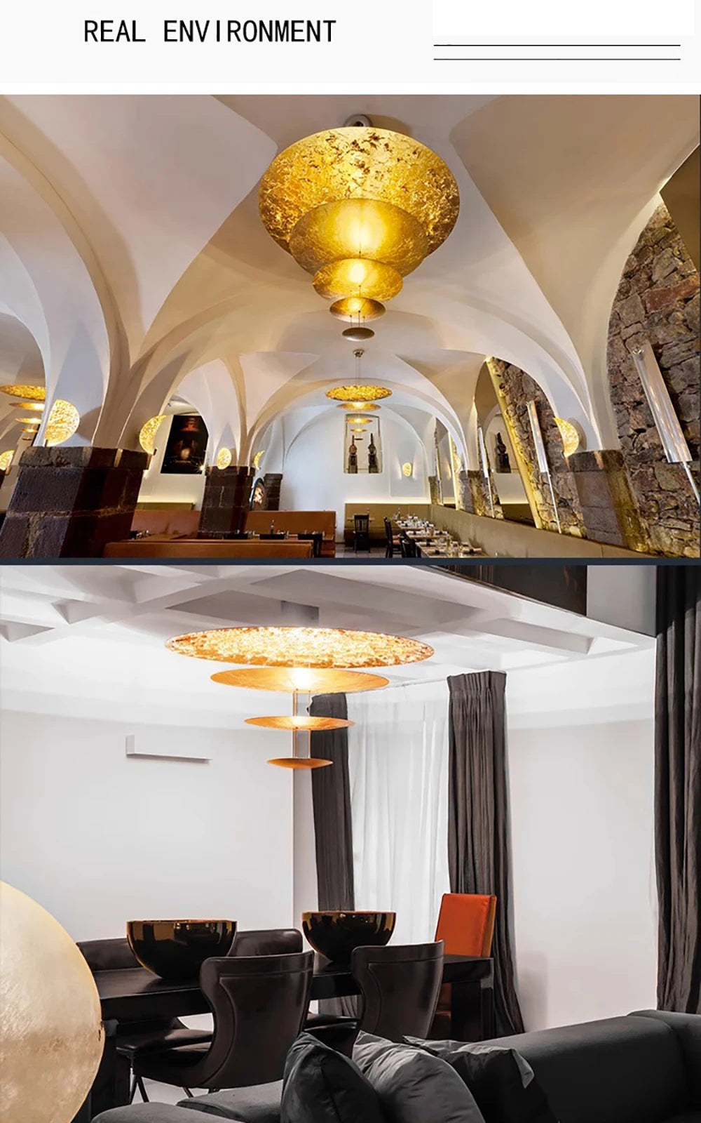 Machine Dela Luce Pendant Lamp Luxury Gold Ceiling Chandelier For Villa Living Room Restaurant LED Dining Room Disc Chandelier