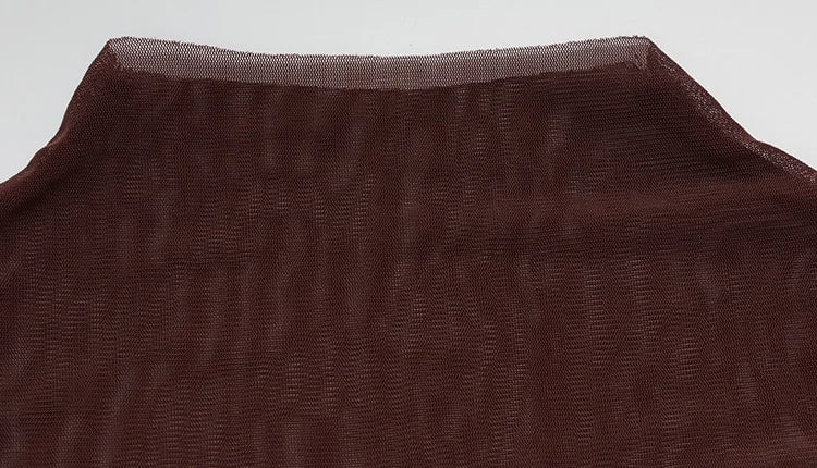 CNYISHE Mesh Patchwork Solid O Neck Women Dresses Autum Sheer Sexy Club Long Sleeve Hip Wrap Bodycon Fashion Female Streetwear