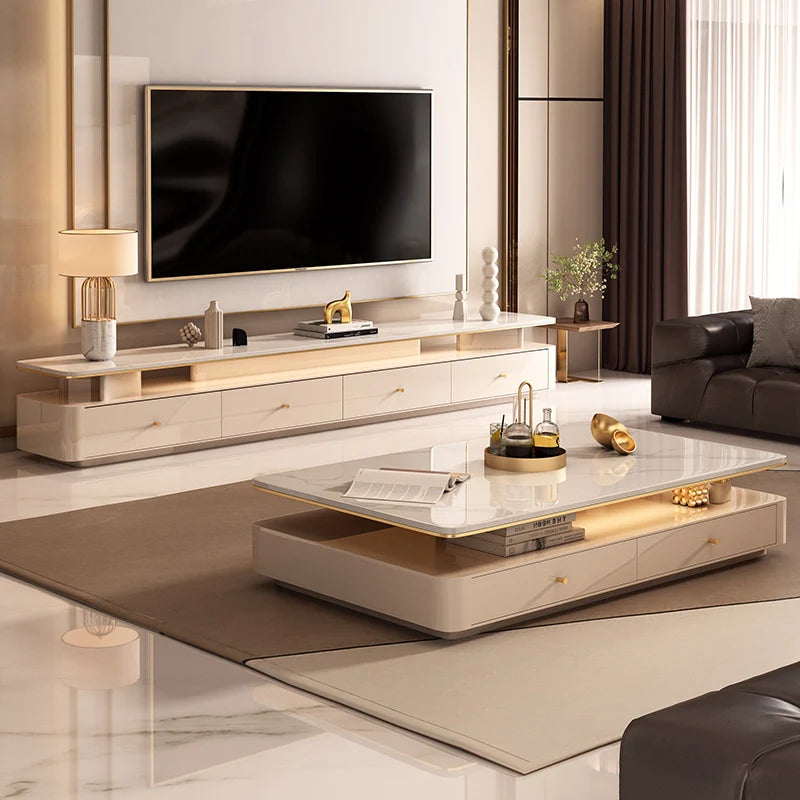 Italian Designer Aesthetic Coffee Table Modern Drawer Unique Luxury Coffee Table Living Room Stolik Kawowy Salon Furniture Home