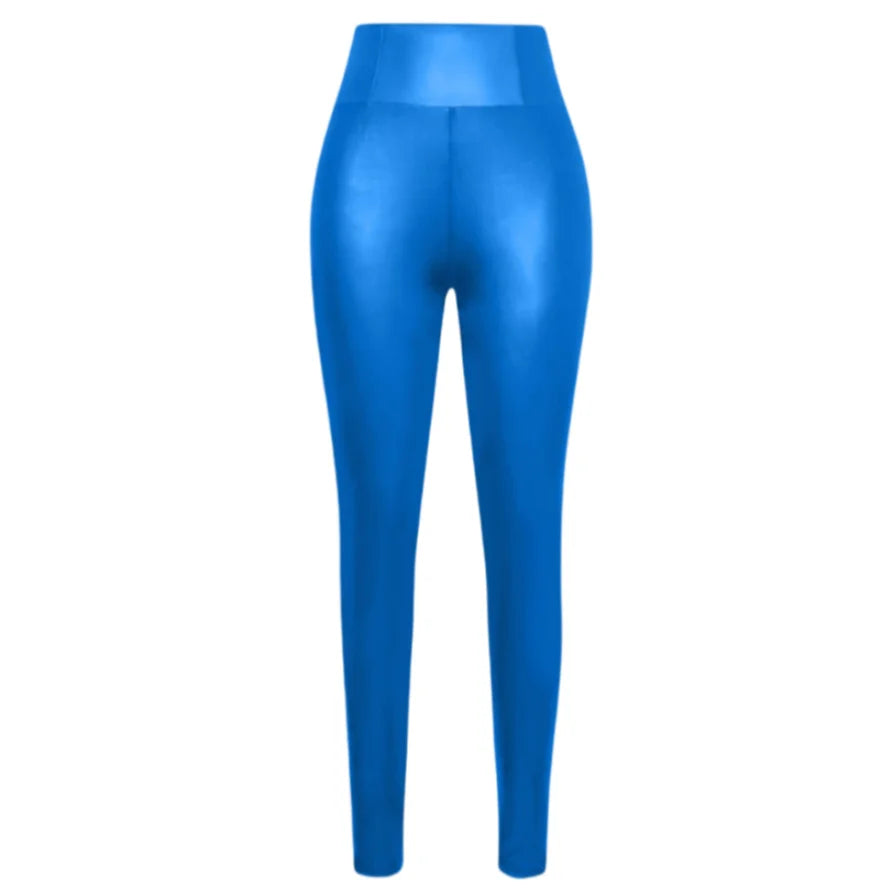 Women's Leather Tight-Fitting Pants High Waisted Sexy Elastic Hip Lift Pants Daily Casual Legging, dress code