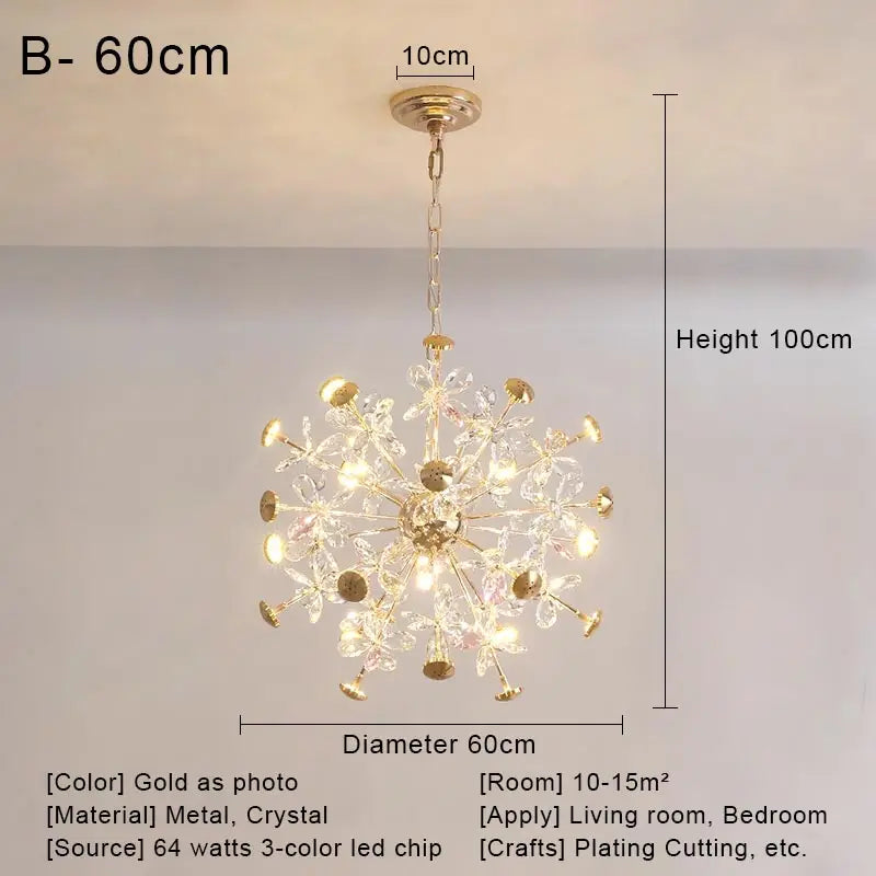 Modern Crystal Led Ceiling Pendant Lamps Home Decoration Hanging Light Fixture Dining Room Bedroom Living Room Chandelier Lustre