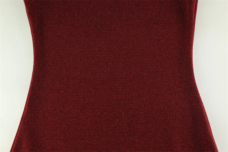 2026 New Women's Elegant Shiny Party Bodycon Robes Sexy Slim Sequins Red Sleeveless Long Dress Fashion Solid Maxi Gown Dresses