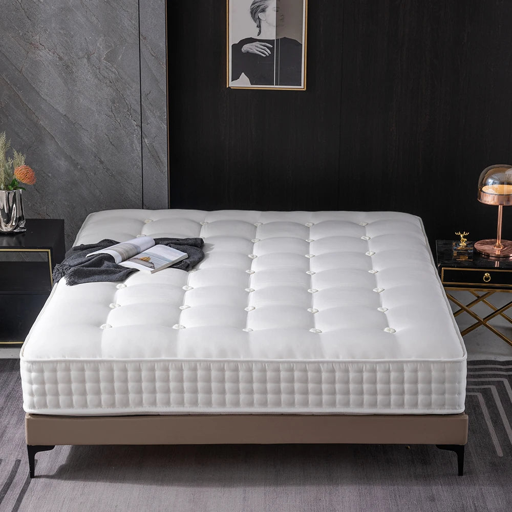 Luxury Hand-Tufted Horsehair Mattress with Natural Wool Camel Hair - No Glue, Handmade,3 Firmness Options,Custom Sizes Available