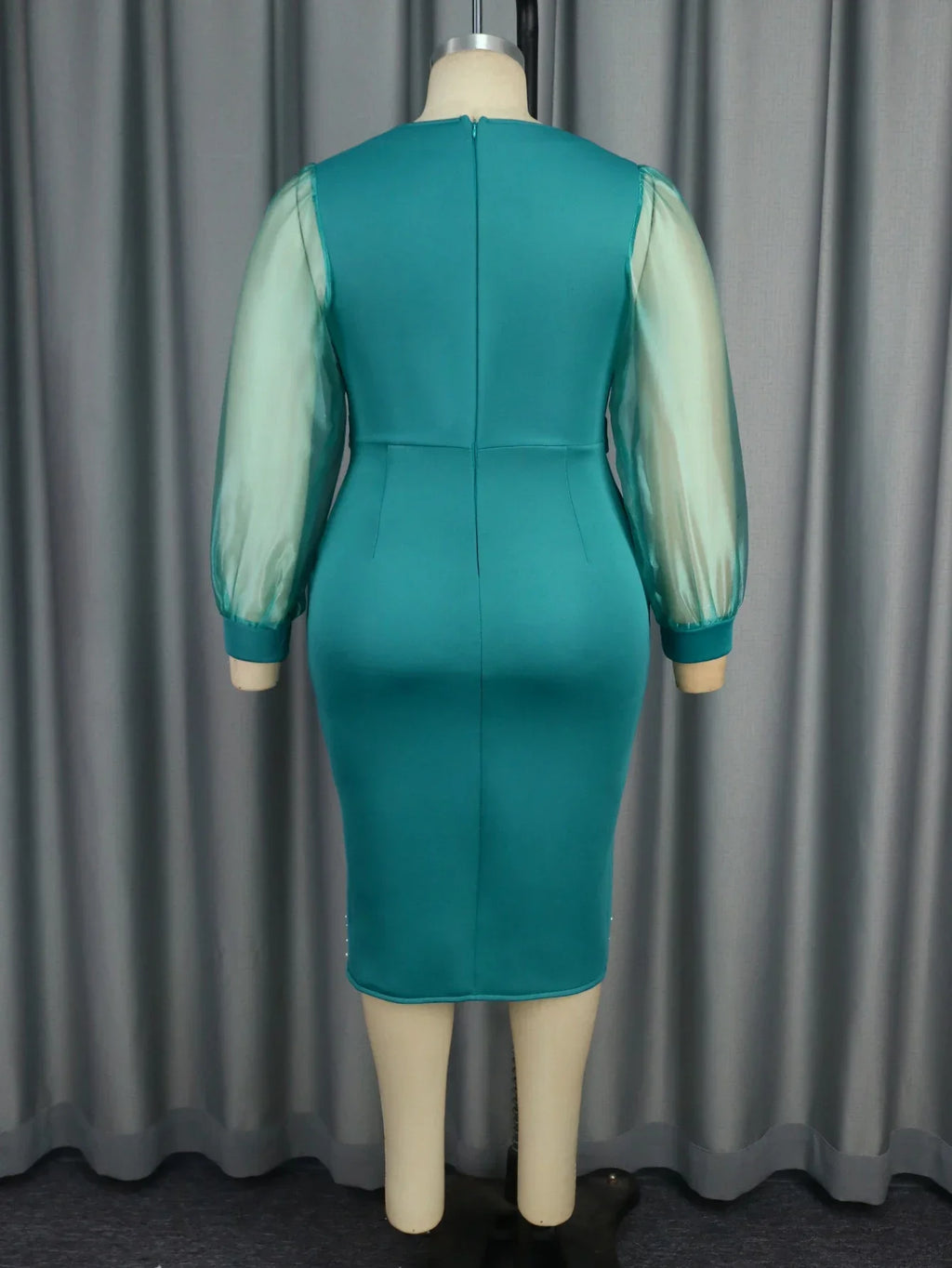 Luxury Red Evening Dress V-neck Bead Belt Mesh Lantern Long Sleeve Sexy Women's Party Classy Office Ladies Wedding Guest Gowns