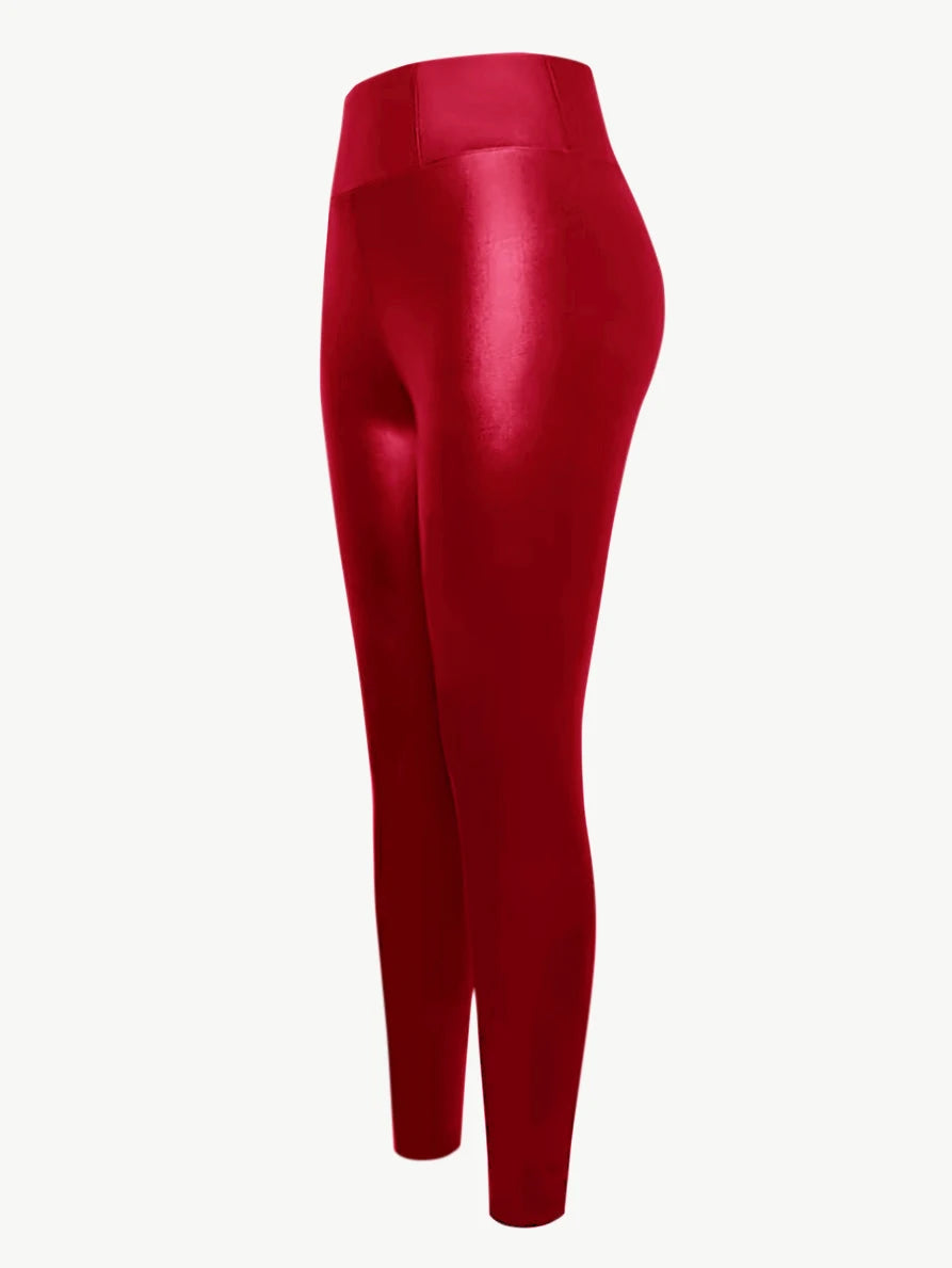 Women's Leather Tight-Fitting Pants High Waisted Sexy Elastic Hip Lift Pants Daily Casual Legging, dress code