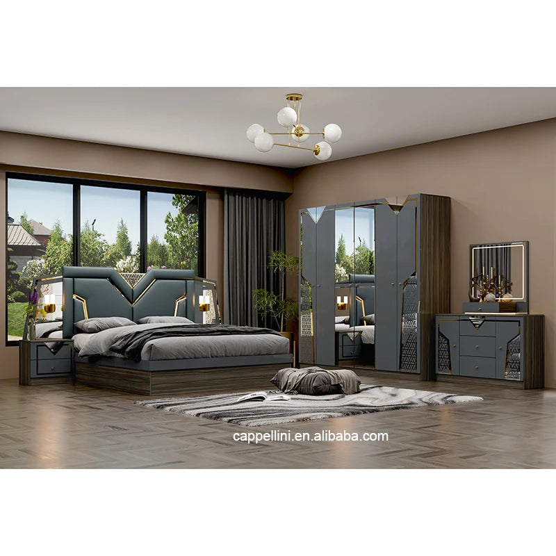 Sofa Modern Deluxe Bed King Wooden Furniture Bedroom Set