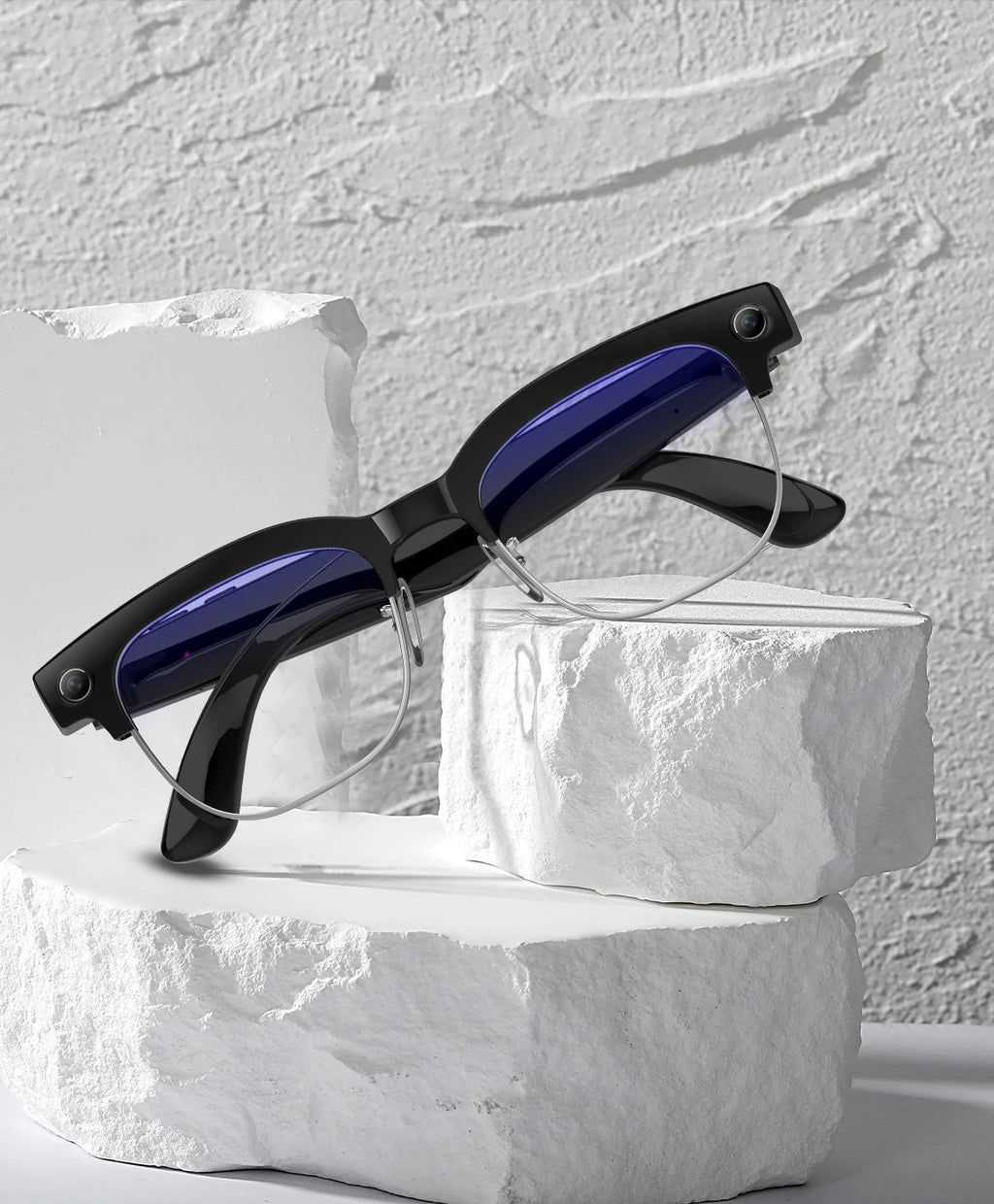 AI Smart Glasses 8 Million Pixels Recording Videos Photo Recognition Answer Translation 290mAh IP66 Waterproof Bluetooth Glasses