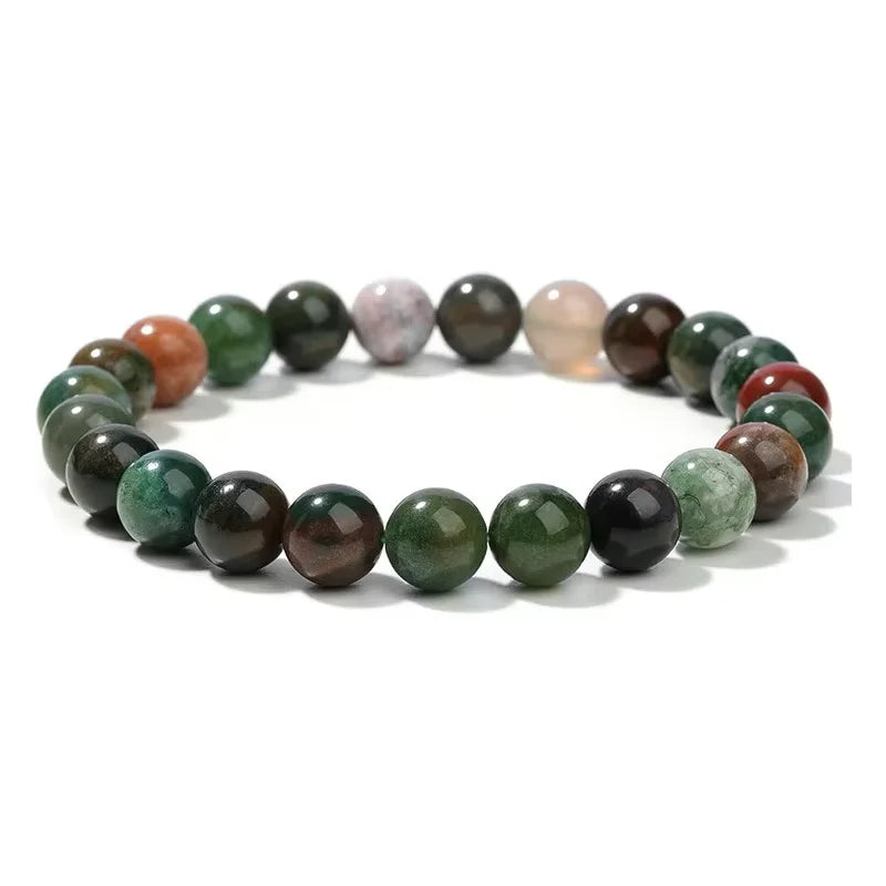 Natural Stone Round Beads Bracelet Rose Quartz Chakra Healing Crystal Elastic Stretch Bangle For Women Men Jewelry Gift