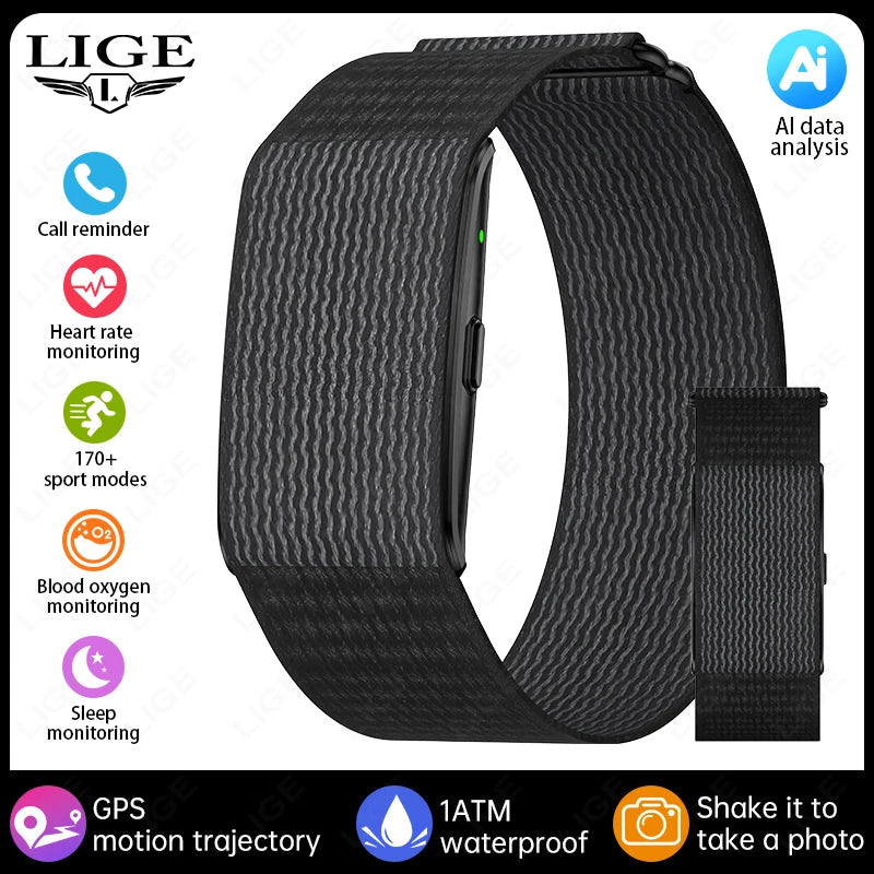 LIGE No Screen Smart Watch Woman Sports Outdoors Fitness Heart Rate Monitor 1ATM Waterproof New Smartwatch For Andrio IOS 2025