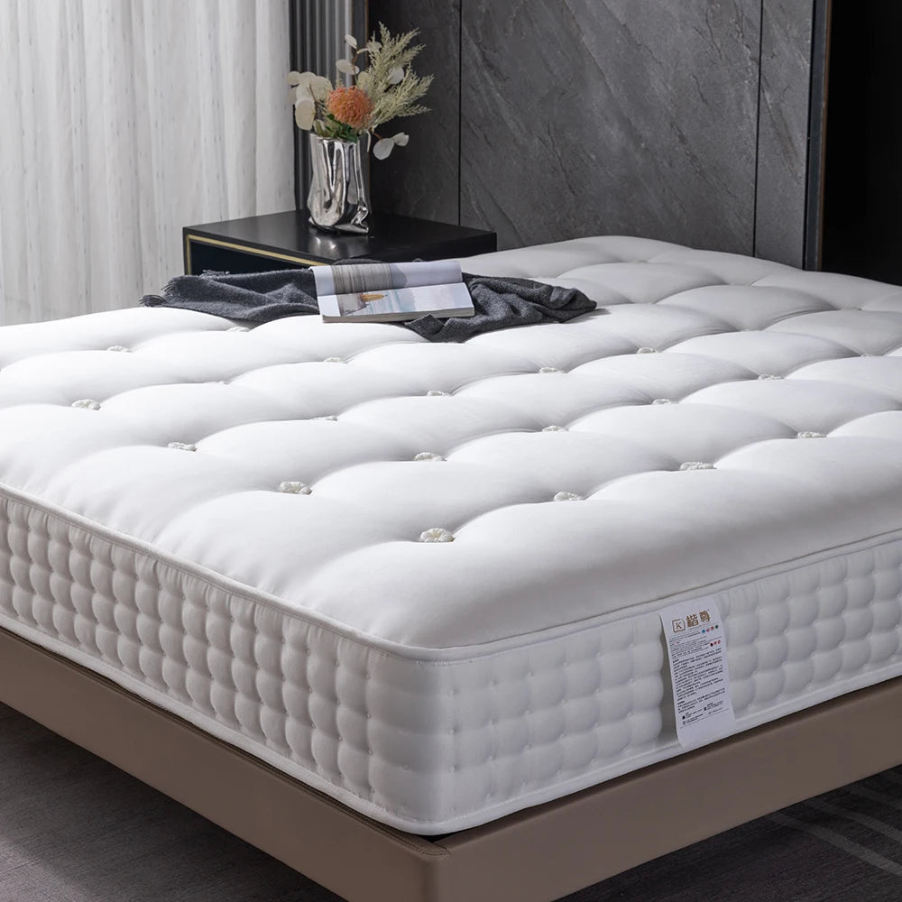 Luxury Hand-Tufted Horsehair Mattress with Natural Wool Camel Hair - No Glue, Handmade,3 Firmness Options,Custom Sizes Available