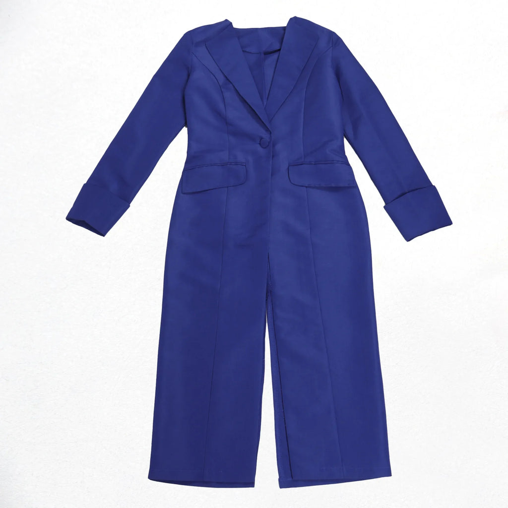 Women's Set Full Sleeve Long Blazer Coat+ Long Dress Suit  Winter Streetwear Two 2 Piece Set Africa OL Work Outfits