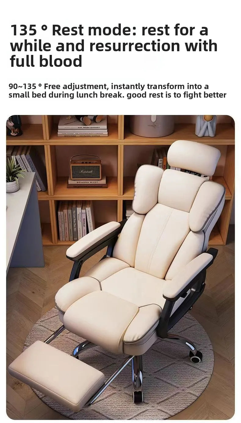 Computer Chair Reclining Comfortable Sedentary Gaming Chair Backrest Sofa Chair Desk Dormitory Live Study Swivel Chair Furniture