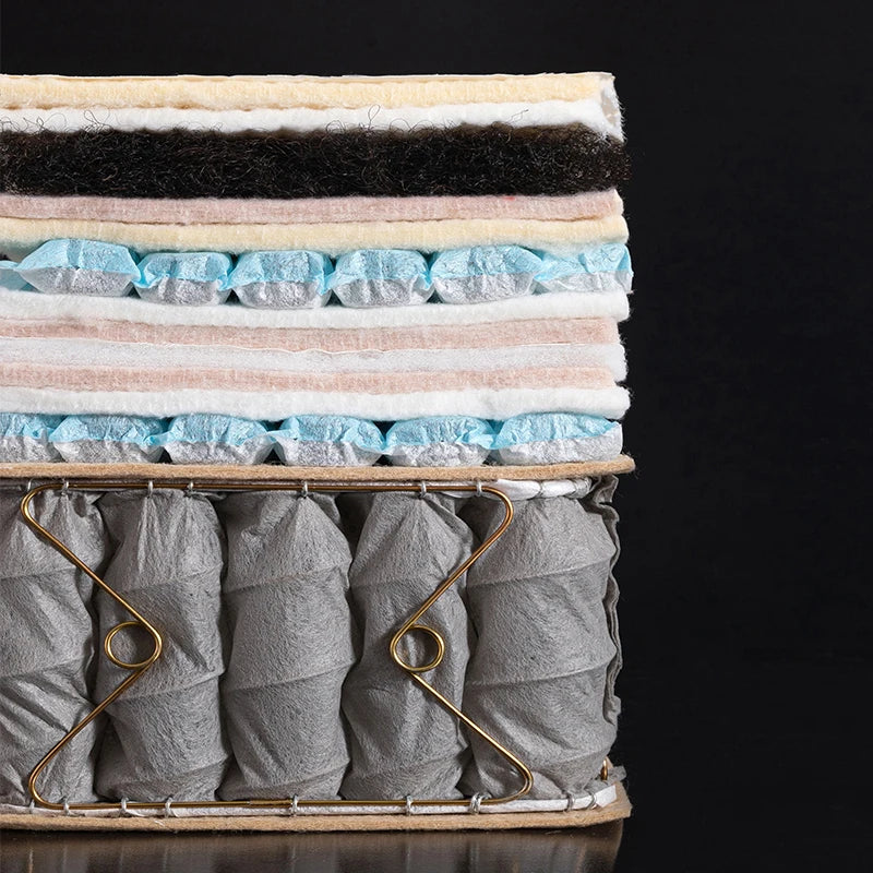 Luxury Hand-Tufted Horsehair Mattress with Natural Wool Camel Hair - No Glue, Handmade,3 Firmness Options,Custom Sizes Available