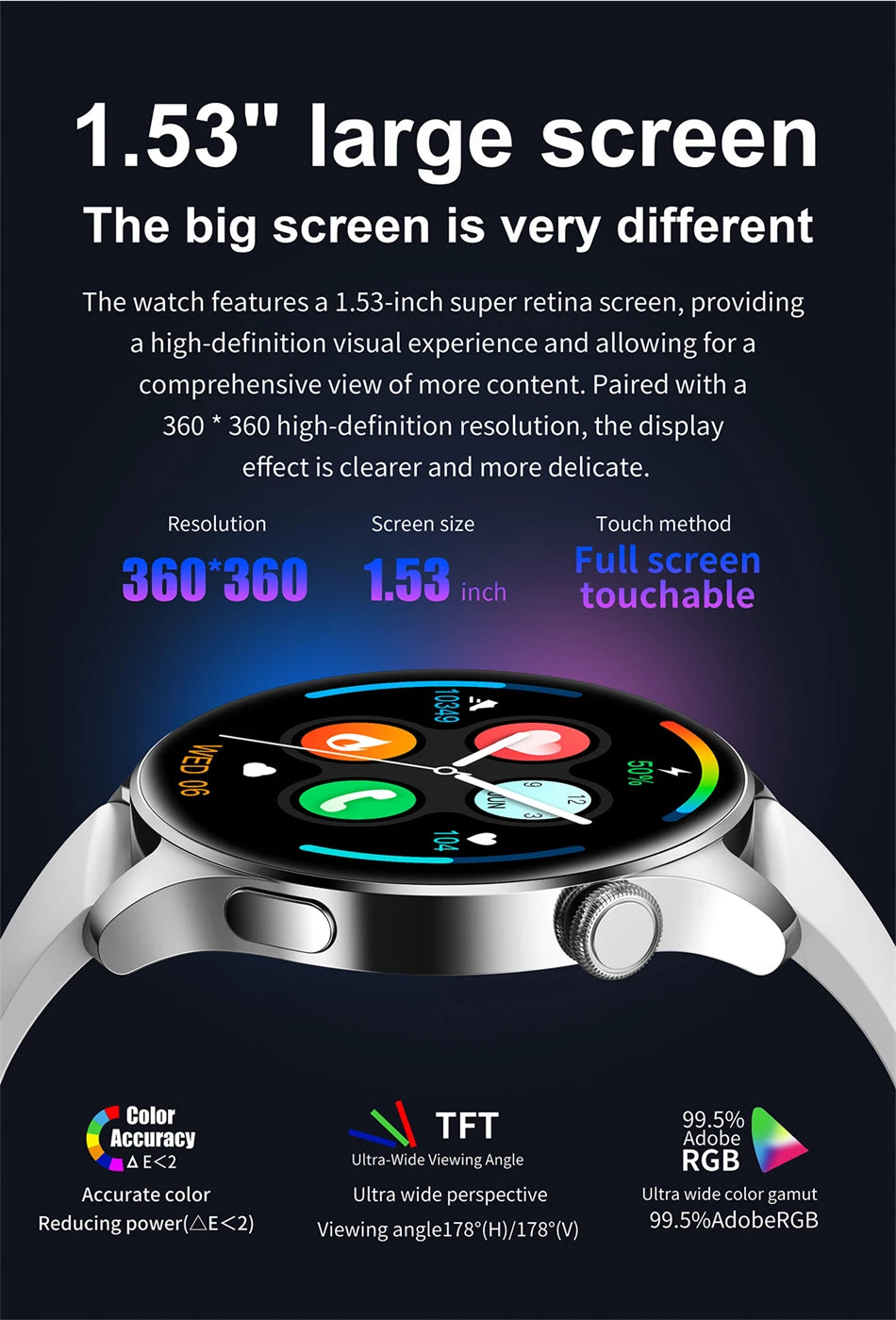 New Smartwatch For Huawei Men Women Sports NFC Bluetooth Talk Waterproof Health Heart Rate Weather Music Playback Smartwatch