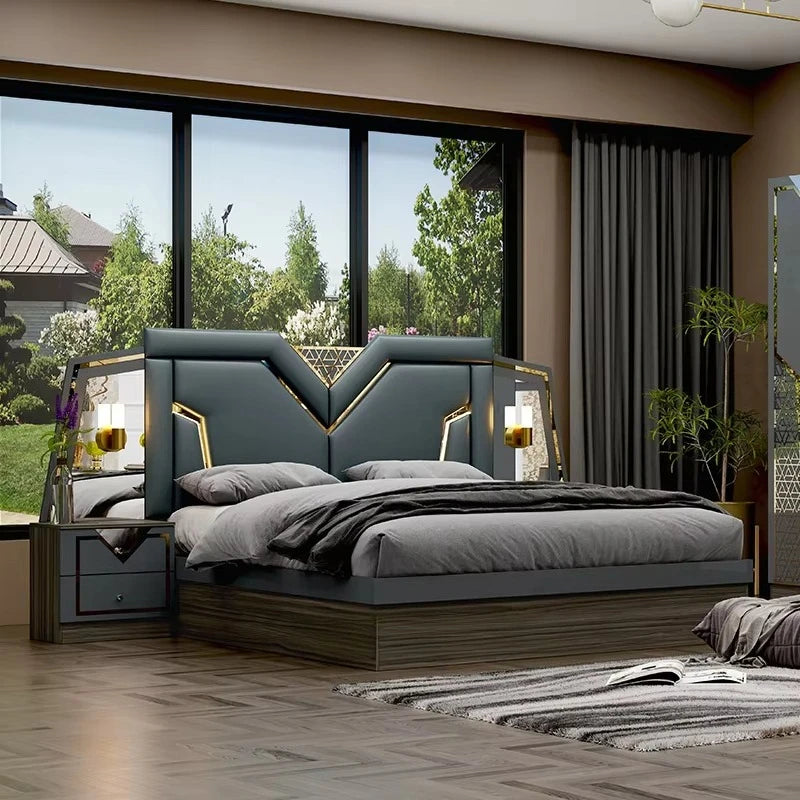 Sofa Modern Deluxe Bed King Wooden Furniture Bedroom Set