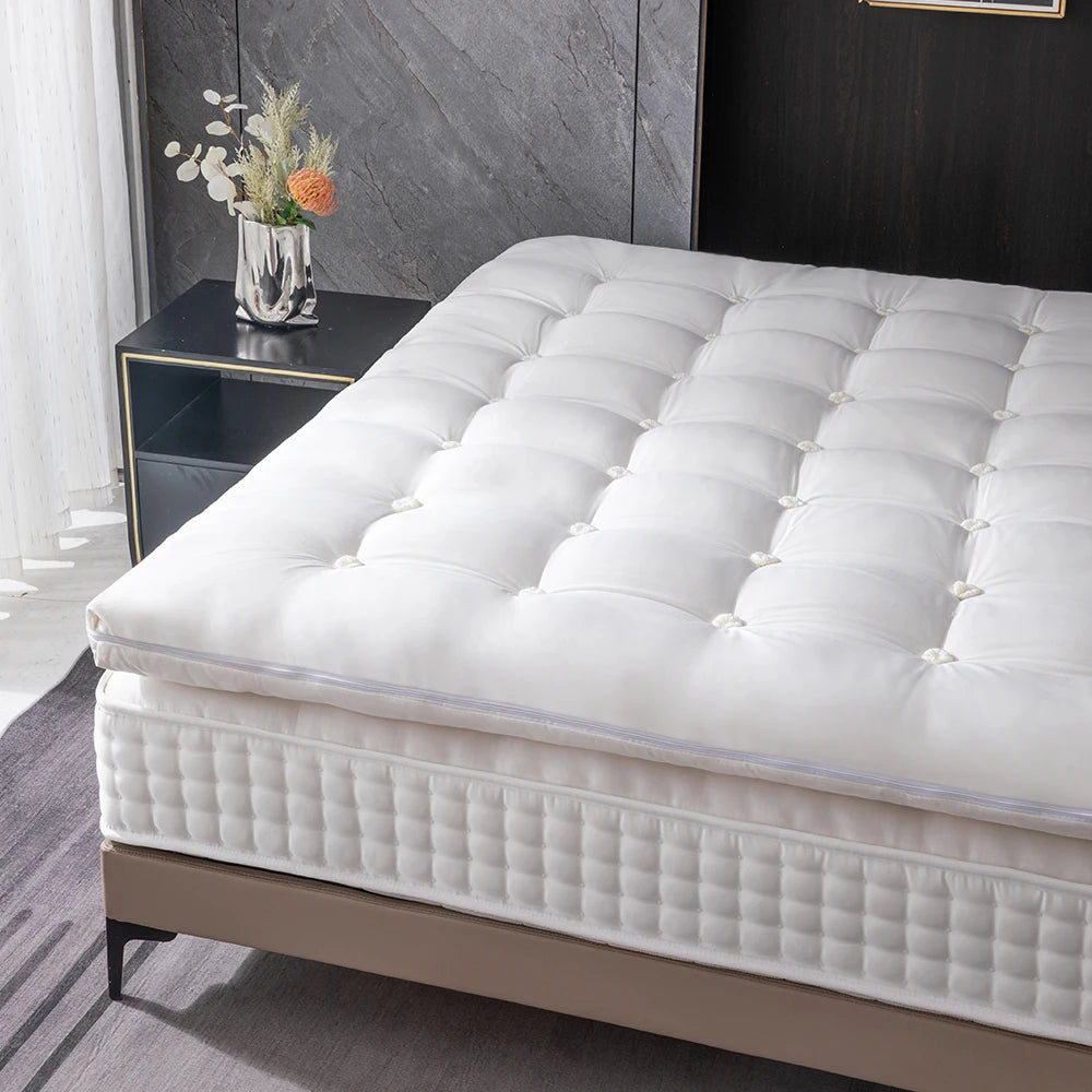 Luxury Hand-Tufted Horsehair Mattress with Natural Wool Camel Hair - No Glue, Handmade,3 Firmness Options,Custom Sizes Available