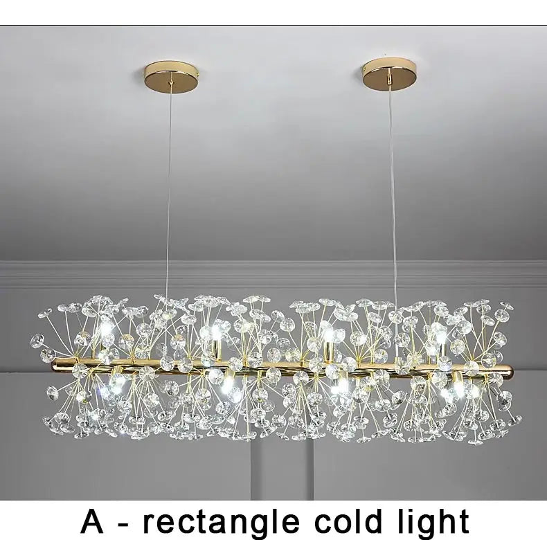 Modern Crystal Led Ceiling Pendant Lamps Home Decoration Hanging Light Fixture Dining Room Bedroom Living Room Chandelier Lustre