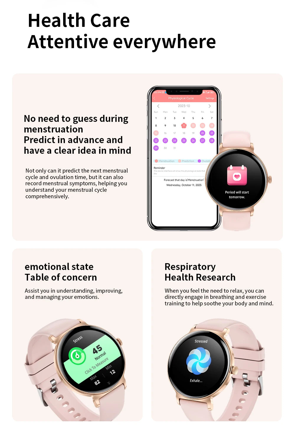 LIGE Ultra-thin Smart Watch Ladies Bluetooth Call Custom Dial Sport Heart Rate Health Tracking Watch Waterproof Women Smartwatch