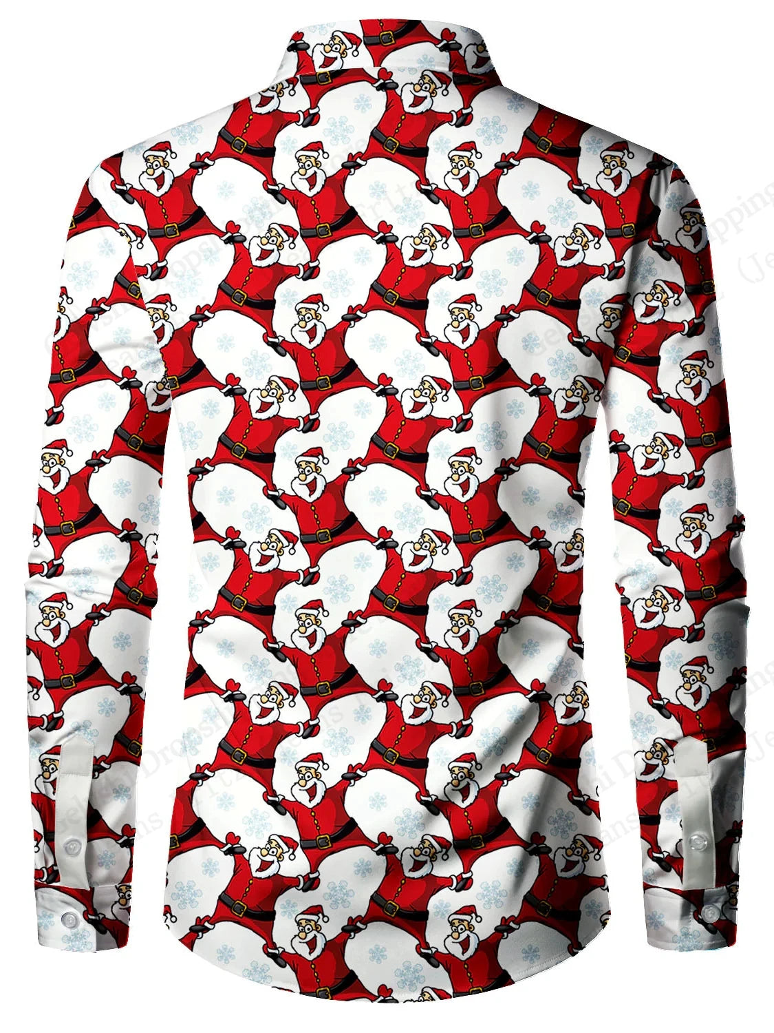 Men's Santa Claus Christmas Long Sleeve Shirt Reindeer Elk 3d Print Shirt Men Women Fashion Casual Shirts Blouse Xmas Clothes