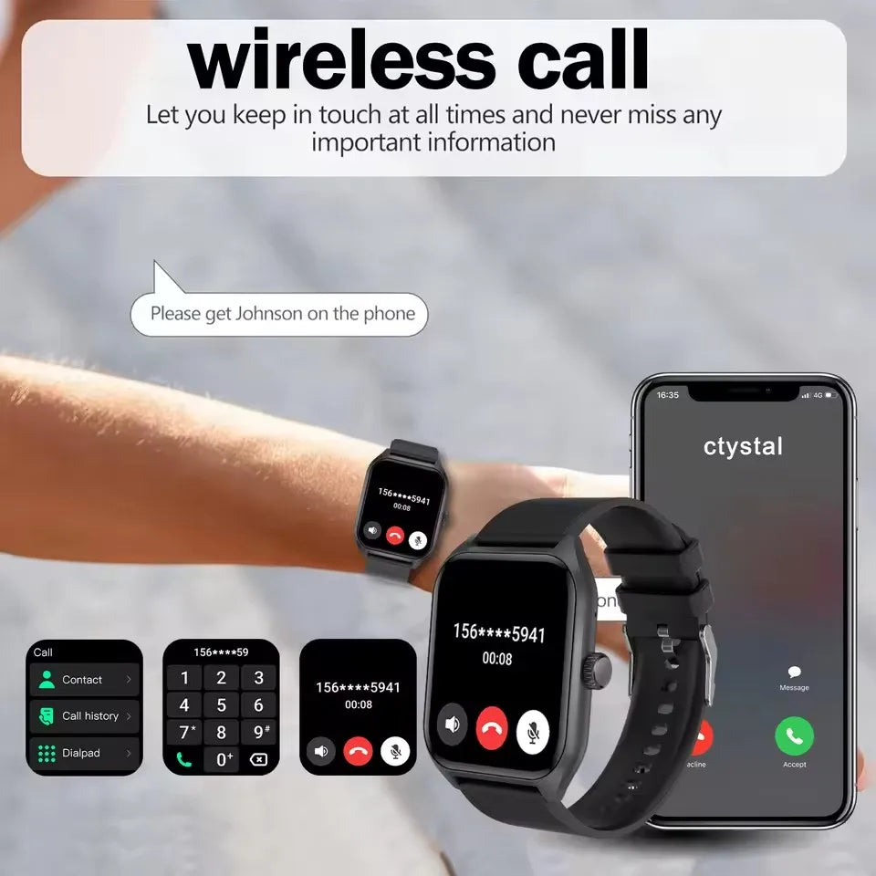 Women SmartWatch Men 2.01 Amoled Phone Call Diy Watch Face Sport Fitness Tracker Heart Rate Smart Watch Waterproof