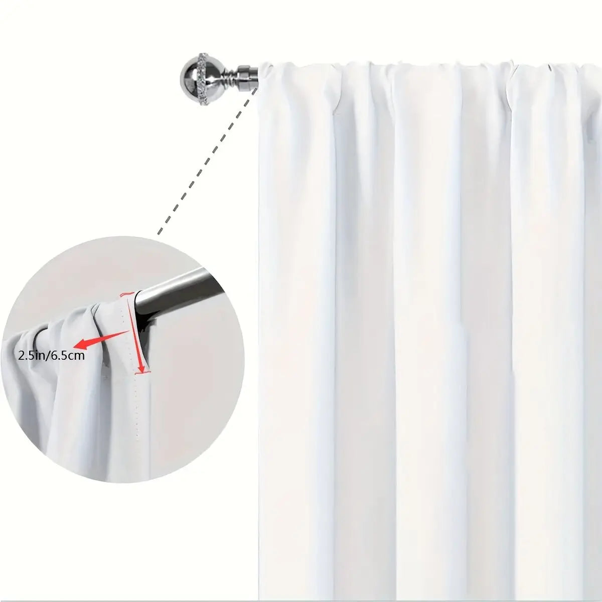 Holiday Christmas balls and pine branch - printed curtains, suitable for home decoration in bedrooms and living rooms