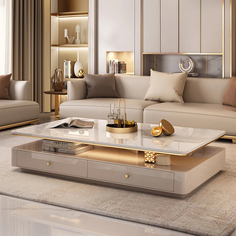 Italian Designer Aesthetic Coffee Table Modern Drawer Unique Luxury Coffee Table Living Room Stolik Kawowy Salon Furniture Home