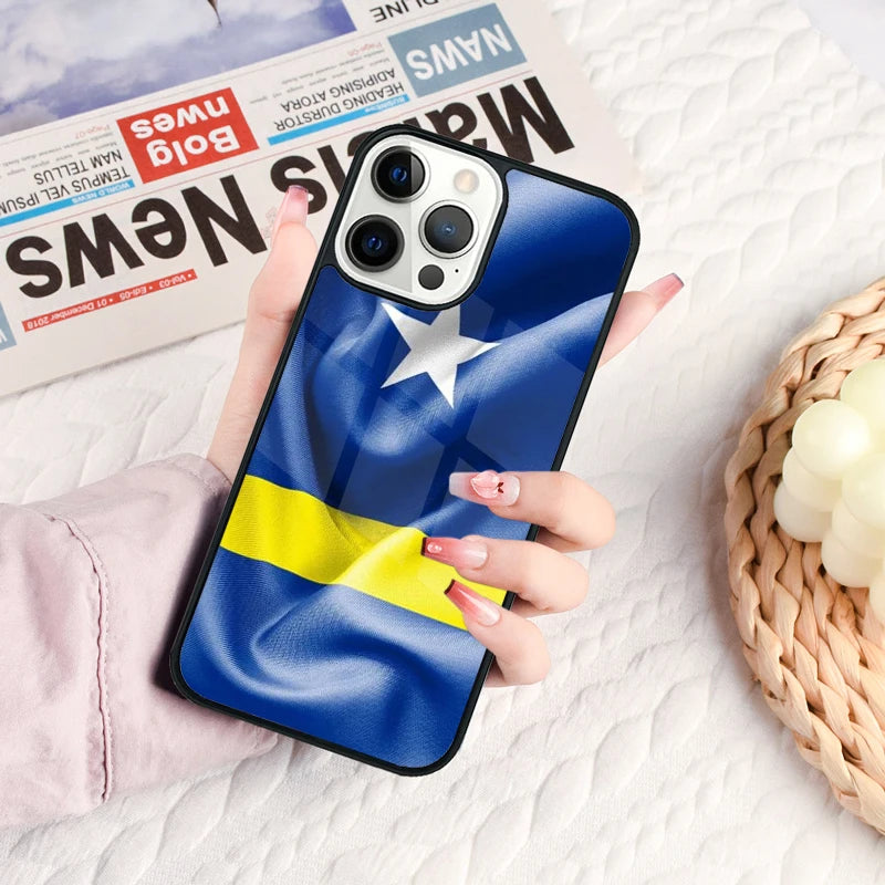 Curacao flag Phone Case For iPhone 17 Air 16e 15 14 13 12 11 Pro Max Plus Magsafe Wireless Magnetic Cover