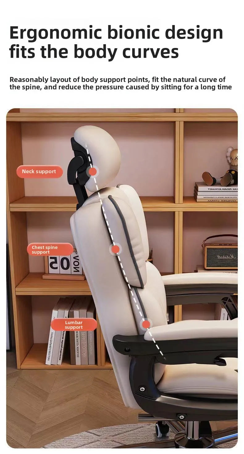 Computer Chair Reclining Comfortable Sedentary Gaming Chair Backrest Sofa Chair Desk Dormitory Live Study Swivel Chair Furniture