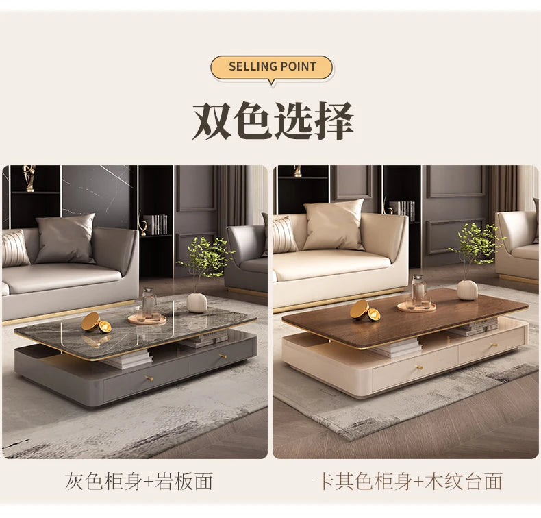Italian Designer Aesthetic Coffee Table Modern Drawer Unique Luxury Coffee Table Living Room Stolik Kawowy Salon Furniture Home