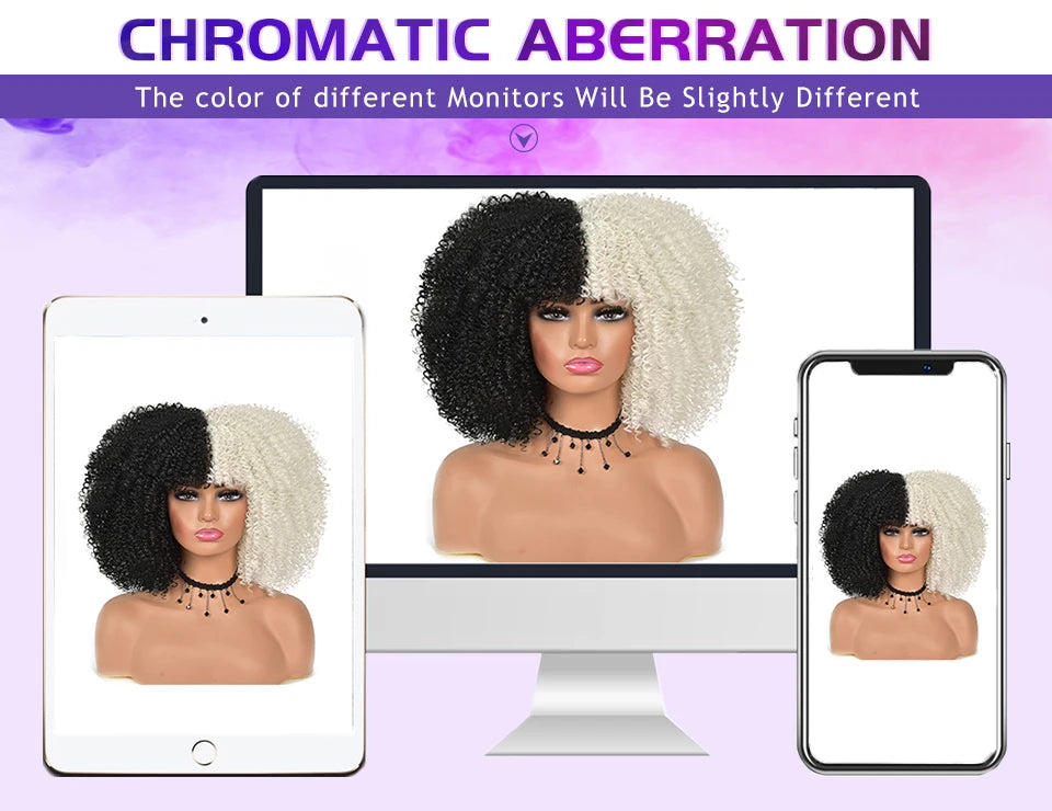 Layered Wigs 13x5x1T-Part Lace Wig With Bangs For Women 18 Inch Red Synthetic Lace Front Wig For Daily Use Ombre Brown Afro Wigs