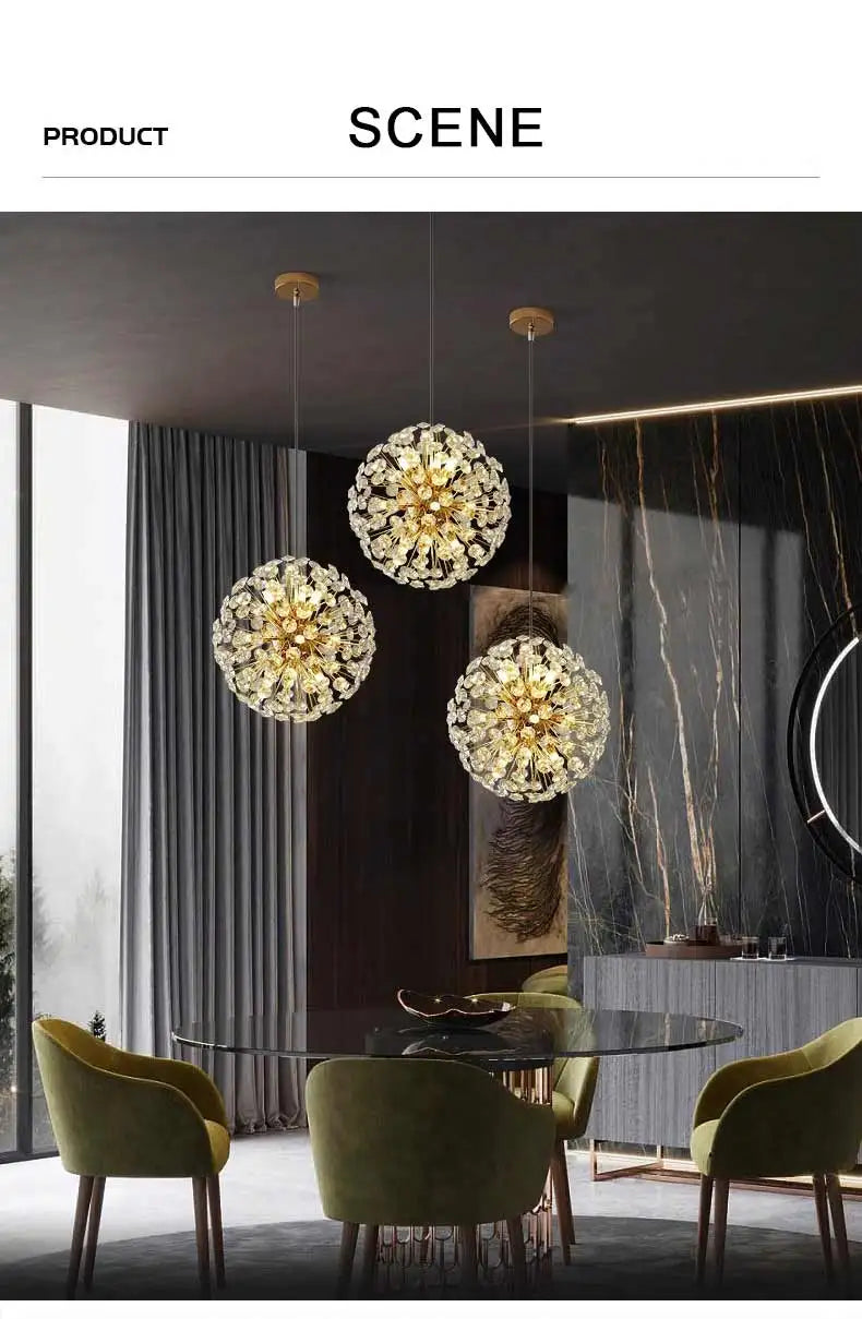Modern Crystal Led Ceiling Pendant Lamps Home Decoration Hanging Light Fixture Dining Room Bedroom Living Room Chandelier Lustre