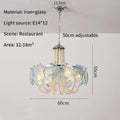French Round  Murano Glass Chandelier led Pearl lamp for Living Dining Room Bedroom Kitchen Hanging Lamps indoor Hanging lamp
