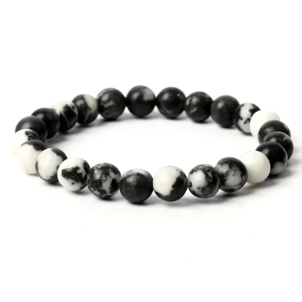 Natural Stone Round Beads Bracelet Rose Quartz Chakra Healing Crystal Elastic Stretch Bangle For Women Men Jewelry Gift