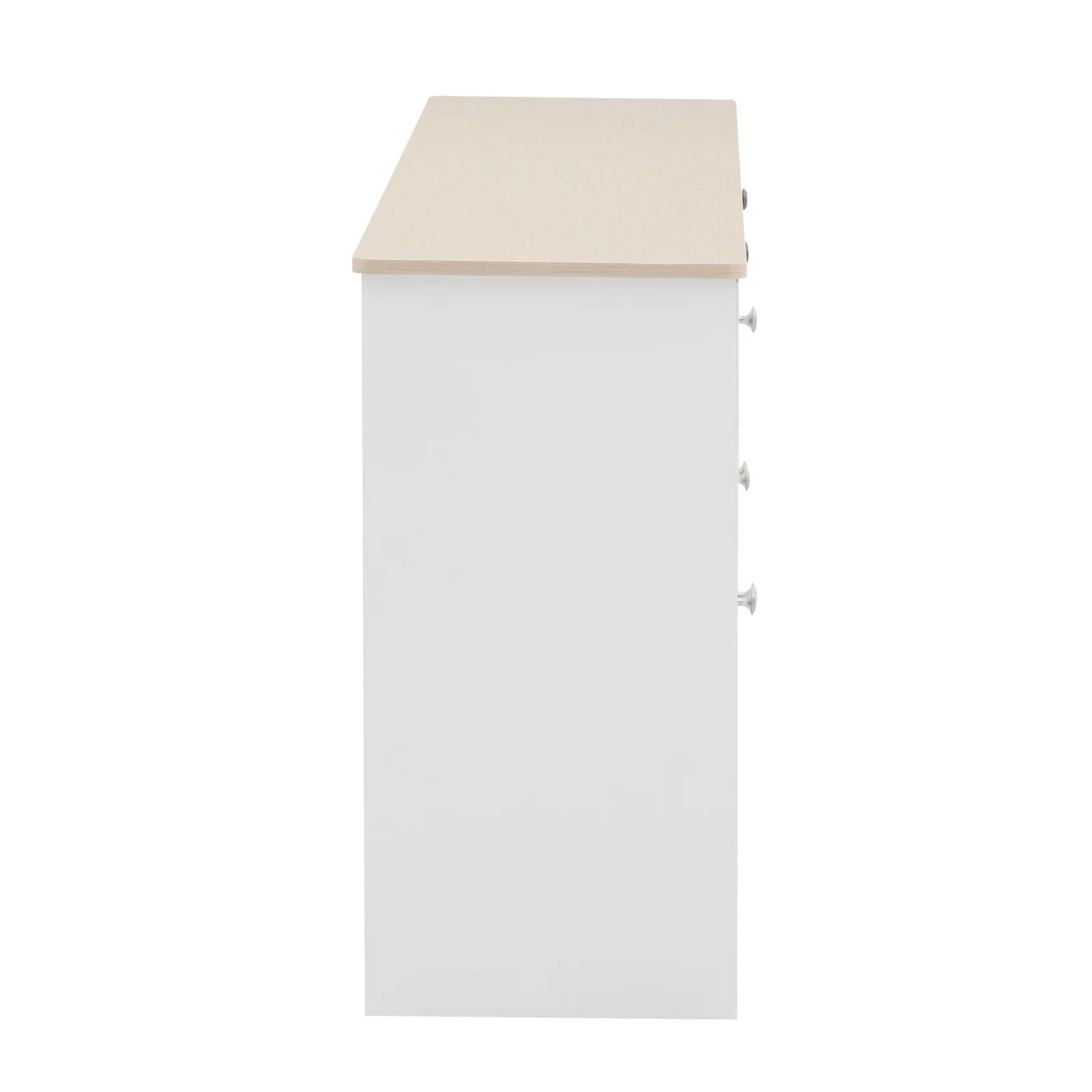 Comanlai Sideboard with Wood Paint Countertop,Kitchen Cabinet with Worktop,4 Doors,3 Drawers,for Living Room and Dining Room