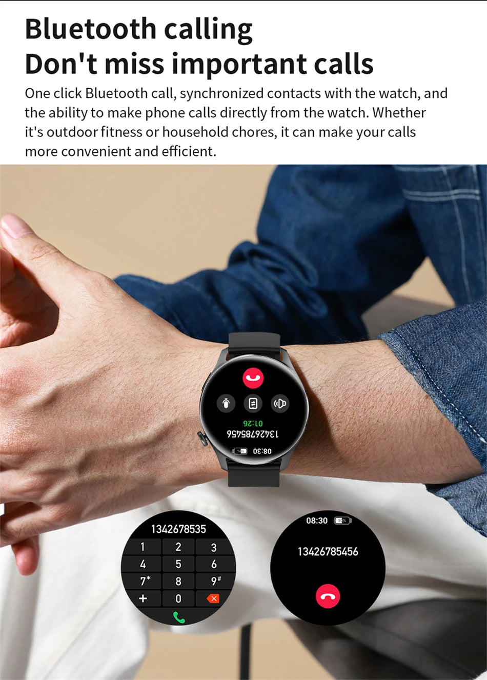 New Smartwatch For Huawei Men Women Sports NFC Bluetooth Talk Waterproof Health Heart Rate Weather Music Playback Smartwatch