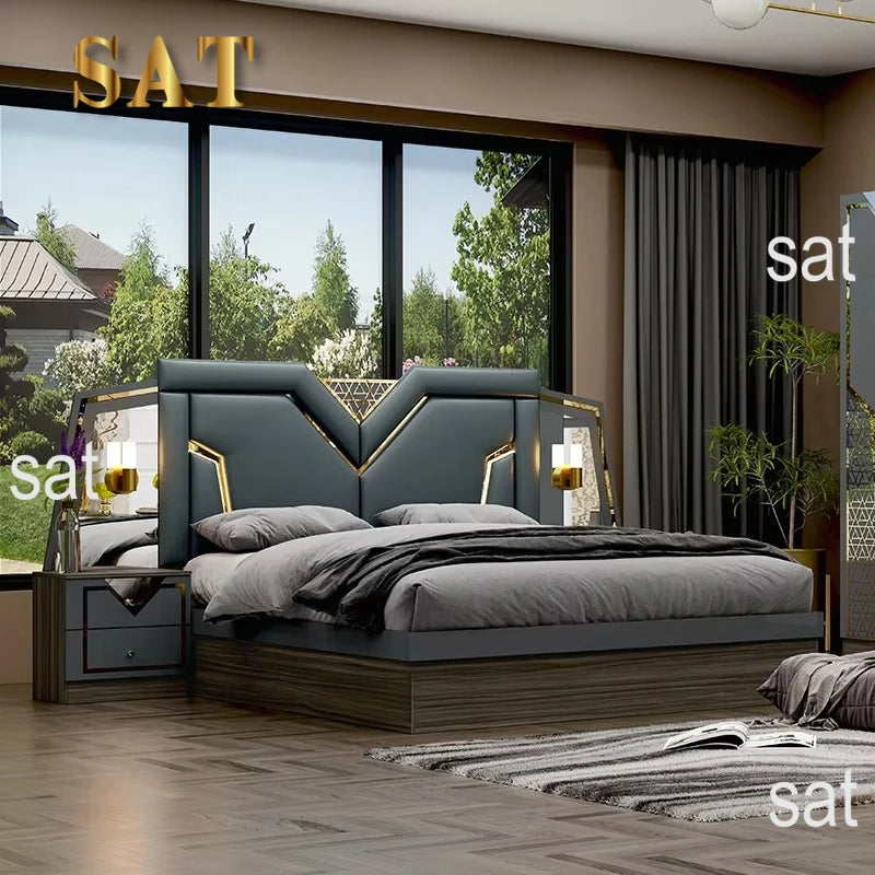 Sofa Modern Deluxe Bed King Wooden Furniture Bedroom Set