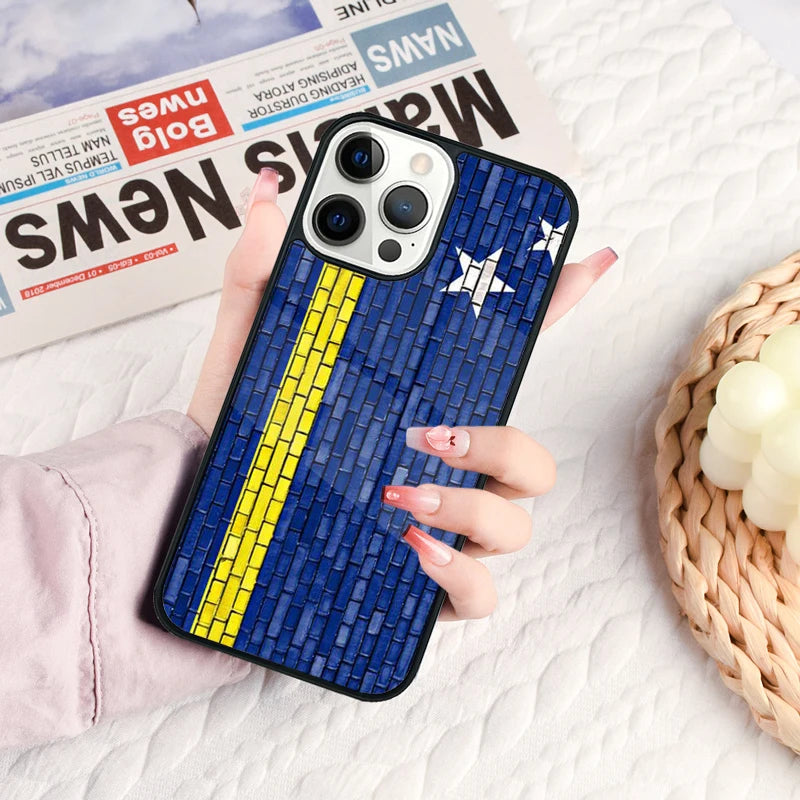 Curacao flag Phone Case For iPhone 17 Air 16e 15 14 13 12 11 Pro Max Plus Magsafe Wireless Magnetic Cover